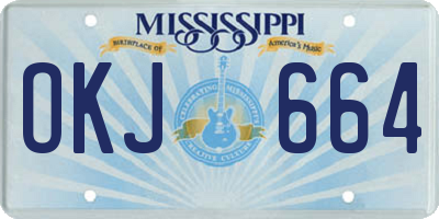 MS license plate OKJ664