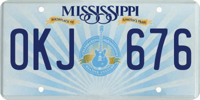 MS license plate OKJ676