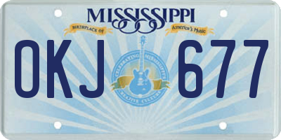 MS license plate OKJ677