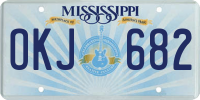 MS license plate OKJ682