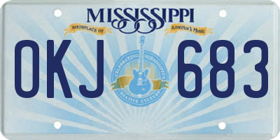 MS license plate OKJ683
