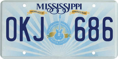 MS license plate OKJ686