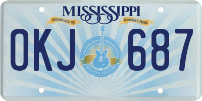 MS license plate OKJ687
