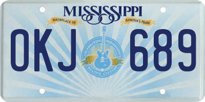MS license plate OKJ689
