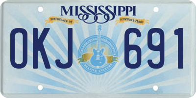 MS license plate OKJ691