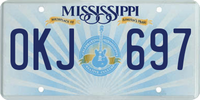 MS license plate OKJ697