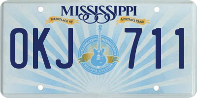 MS license plate OKJ711