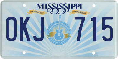 MS license plate OKJ715