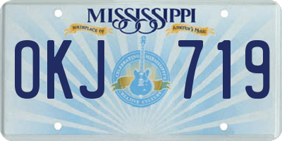 MS license plate OKJ719