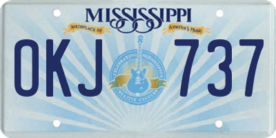 MS license plate OKJ737