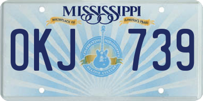 MS license plate OKJ739