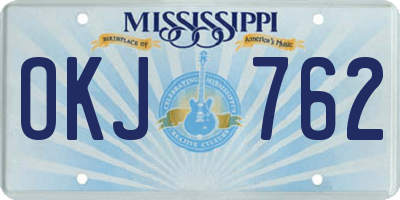 MS license plate OKJ762