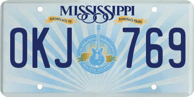 MS license plate OKJ769