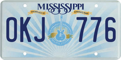 MS license plate OKJ776