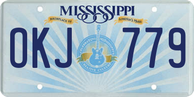 MS license plate OKJ779
