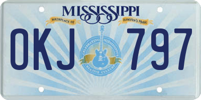 MS license plate OKJ797