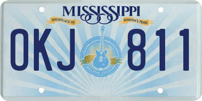 MS license plate OKJ811