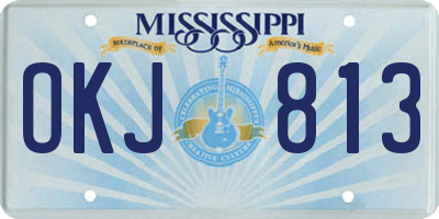 MS license plate OKJ813
