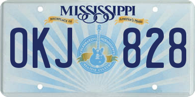 MS license plate OKJ828