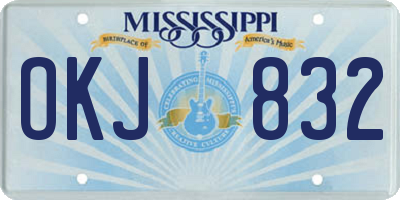 MS license plate OKJ832