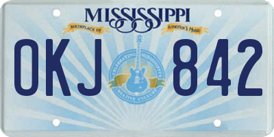 MS license plate OKJ842