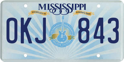 MS license plate OKJ843