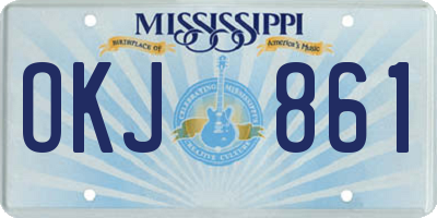 MS license plate OKJ861