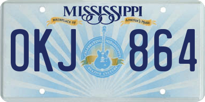 MS license plate OKJ864