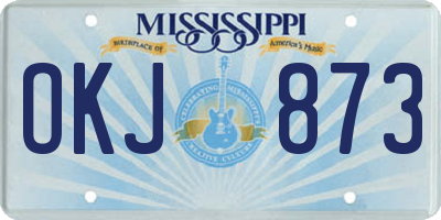 MS license plate OKJ873