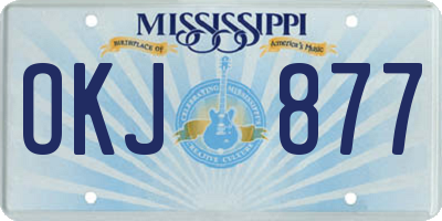 MS license plate OKJ877
