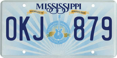 MS license plate OKJ879
