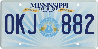 MS license plate OKJ882