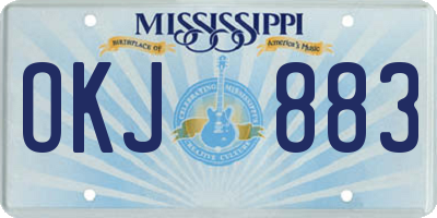 MS license plate OKJ883