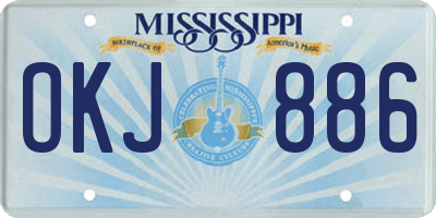 MS license plate OKJ886