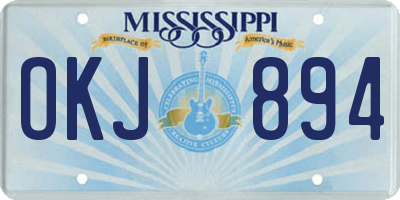 MS license plate OKJ894