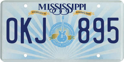 MS license plate OKJ895