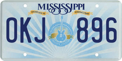 MS license plate OKJ896