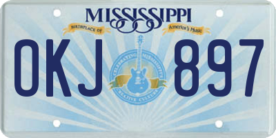 MS license plate OKJ897