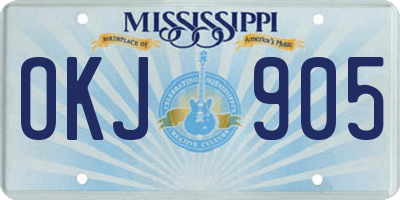 MS license plate OKJ905