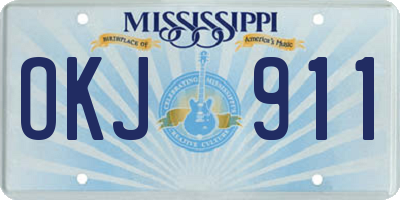 MS license plate OKJ911
