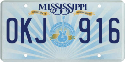 MS license plate OKJ916