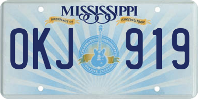 MS license plate OKJ919