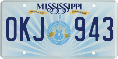 MS license plate OKJ943