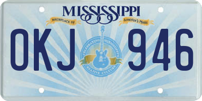 MS license plate OKJ946