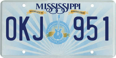 MS license plate OKJ951