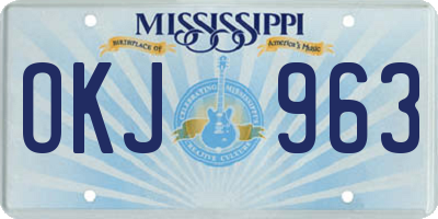 MS license plate OKJ963
