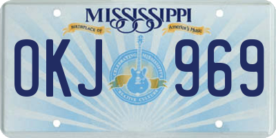 MS license plate OKJ969