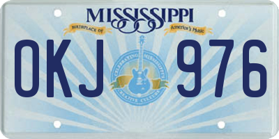 MS license plate OKJ976