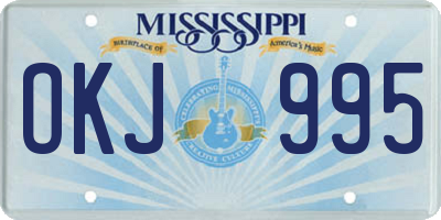 MS license plate OKJ995