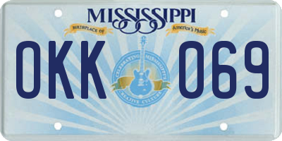 MS license plate OKK069